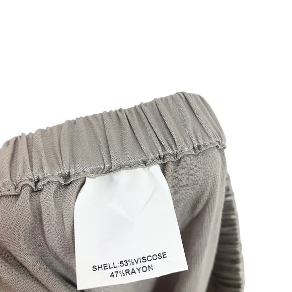 DISSH Simone Satin Bias Cut Pull On Trouser Slim Wide Leg Pant Pewter Gray 2 - Picture 9 of 10